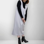 【人気シリーズ】シンプルで楽ちん Uネックジャンパースカート｜水色 / ライトブルー｜サムネイル8