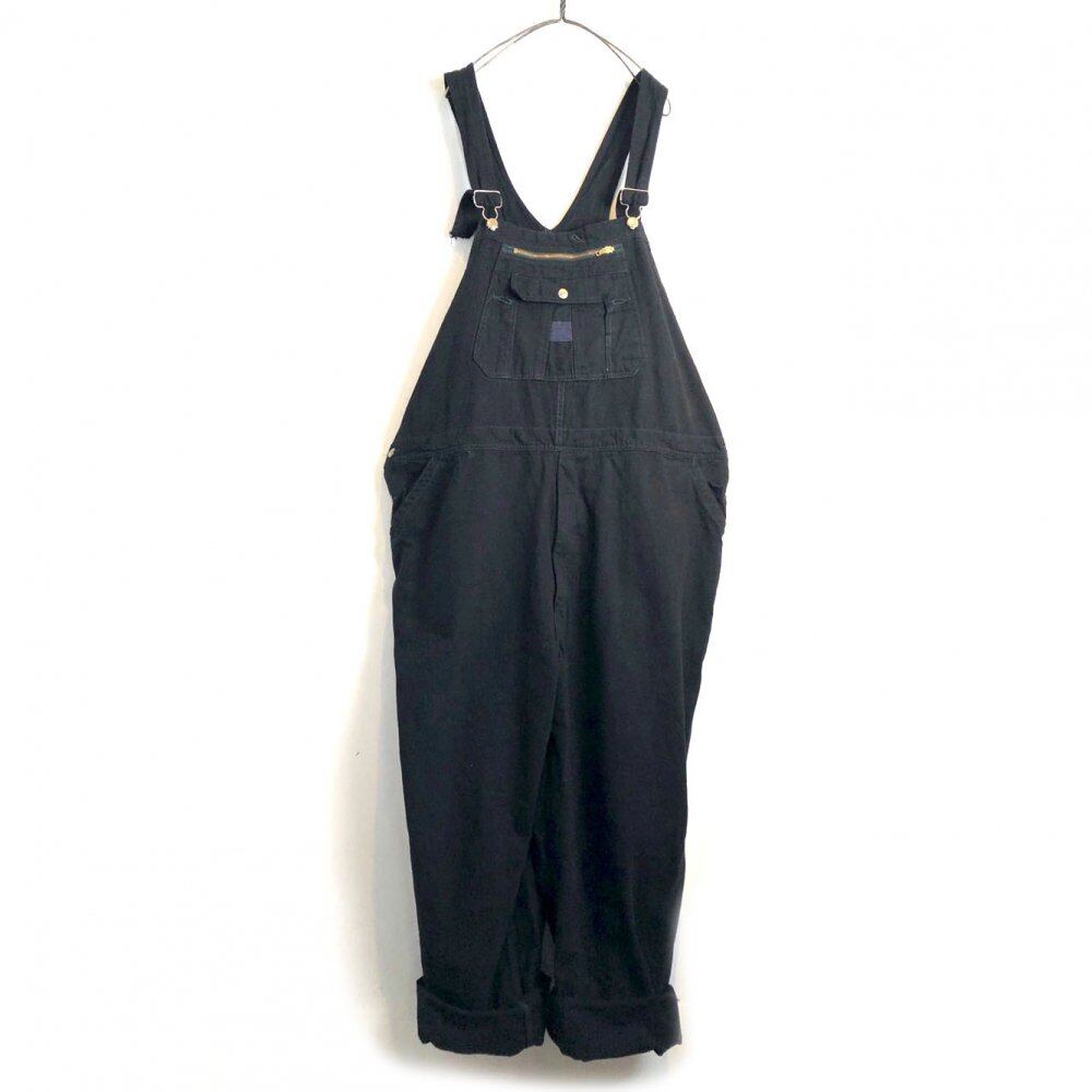 LIBERTY] Vintage Black Denim Overalls [1980s] Vintage Damaged
