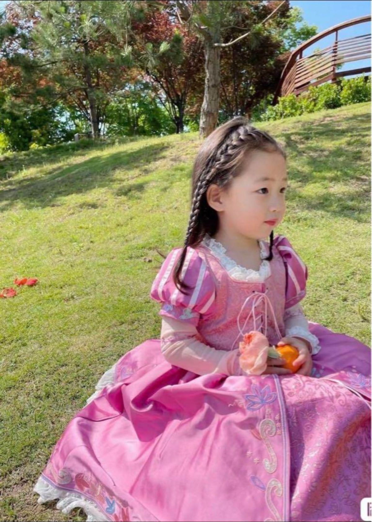 ディズニー ラプンツェル キッズ服 ドレス コスチューム Dハロ  