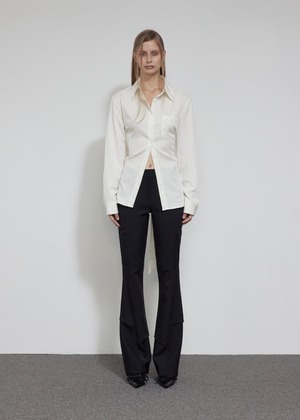 [BOHEMIAN SEOUL] LOOSE FIT TIE SHIRT, IVORY 正規品 韓国ブランド 韓国通販 韓国代行 韓国ファッション bohemseo ボヘミアンソウル ボヘムソ 日本 店舗