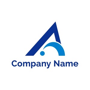 No286 Aのロゴ【A、アルファベット、青、シンプル、クール、フラット、信頼、建築、建設、製造、士業、IT、web、ネット、テクノロジー】