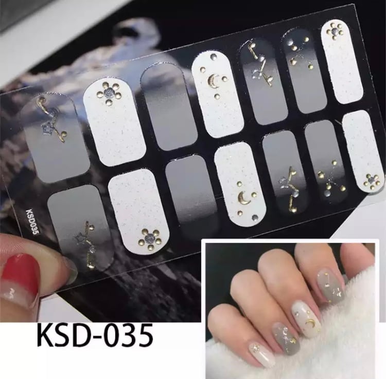 送料無料 予約商品 グレー ホワイト 星座 グラデーション ラメ ネイルシール くすみカラー くすみパステル ラメ 簡単 ネイル プチプラ ワンコイン ハンドネイル Selectshop Aya