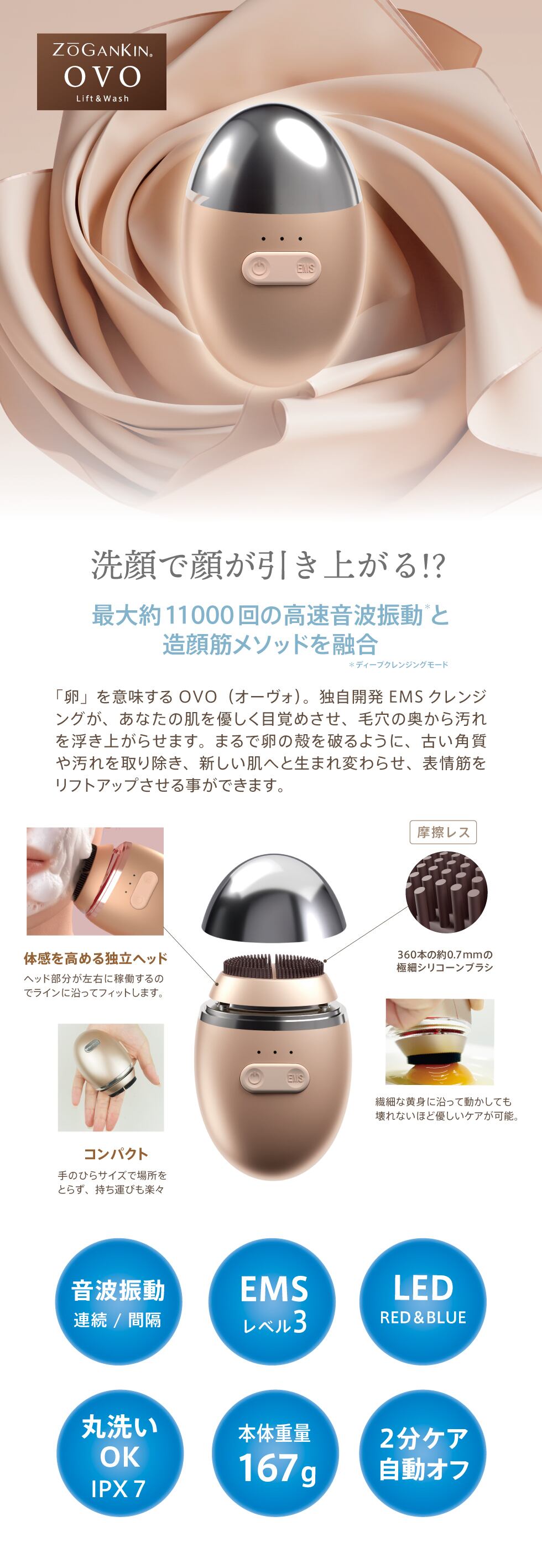 洗顔で顔が引き締まり、引き上がる！！ ゾーガンキンオーヴォ ZOGANKIN