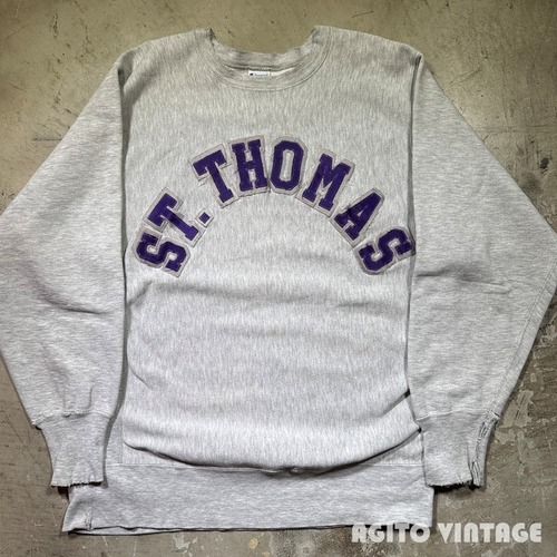 90's Champion チャンピオン リバースウィーブ スウェット ST.THOMAS グレー 刺繍タグ X-LARGE USA製 希少 ヴィンテージ BA-2913 RM3334H