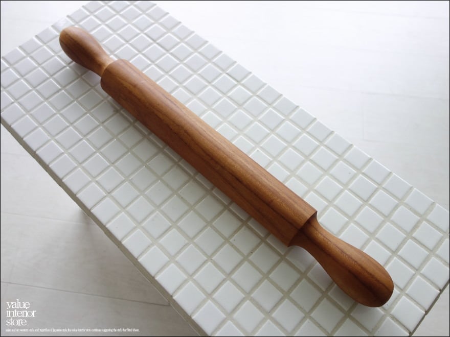 無垢材 チーク麺棒FL 延し棒 のし棒 めん棒 巻き棒 生地をのばす棒