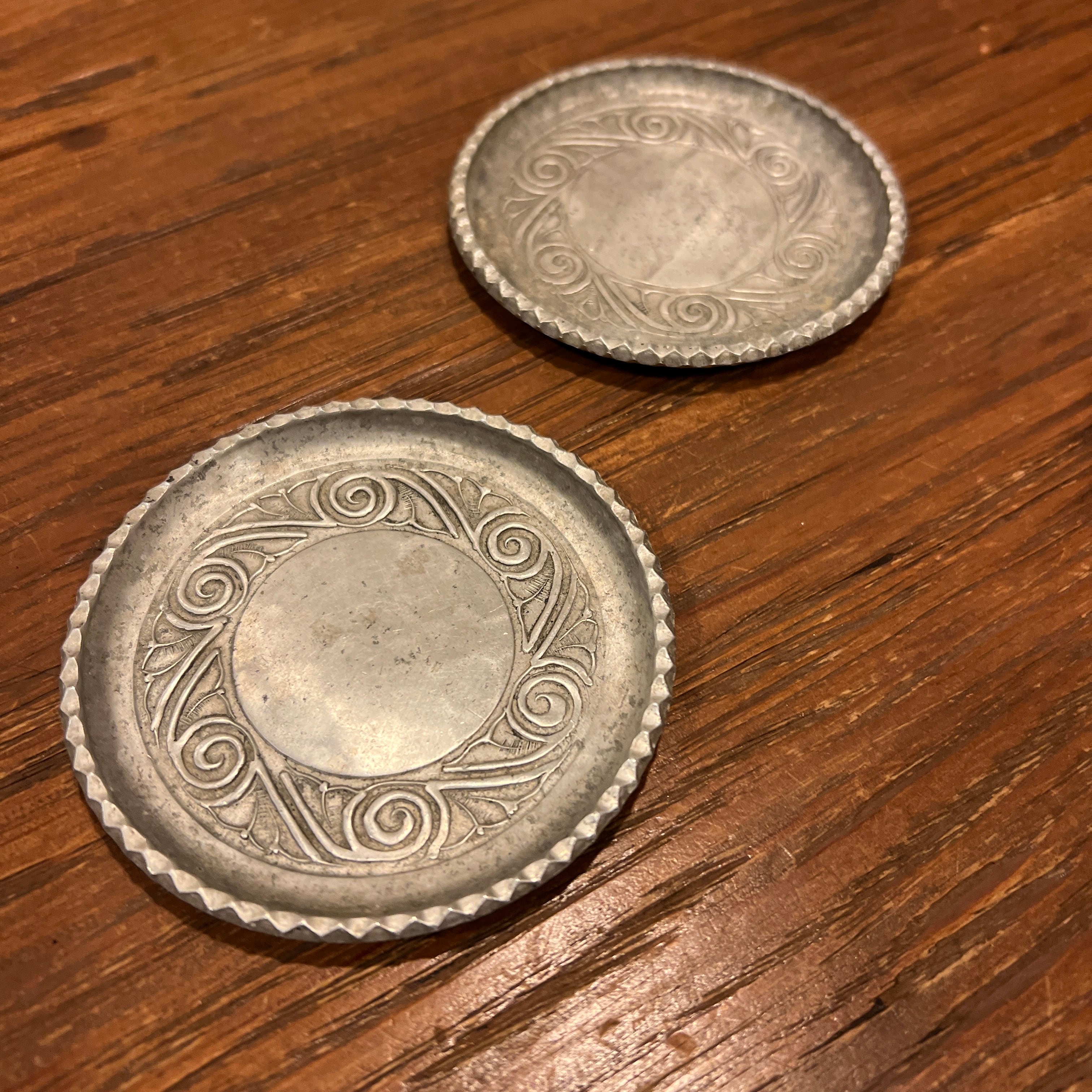 アルミのコースター ヴィンテージ 2枚セット