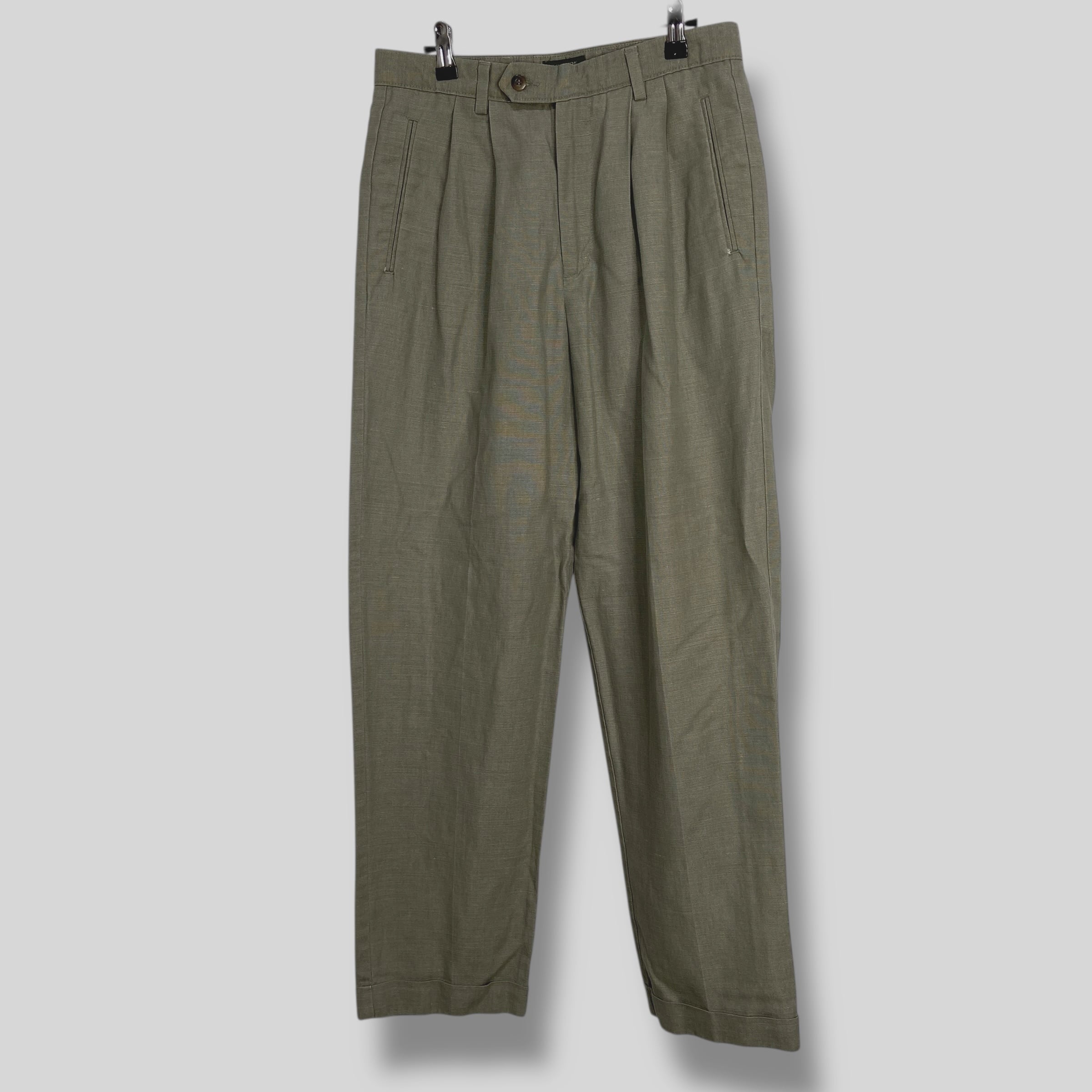未使用品 Dockers ドッカーズ リネンコットンスラックスパンツ W30L32