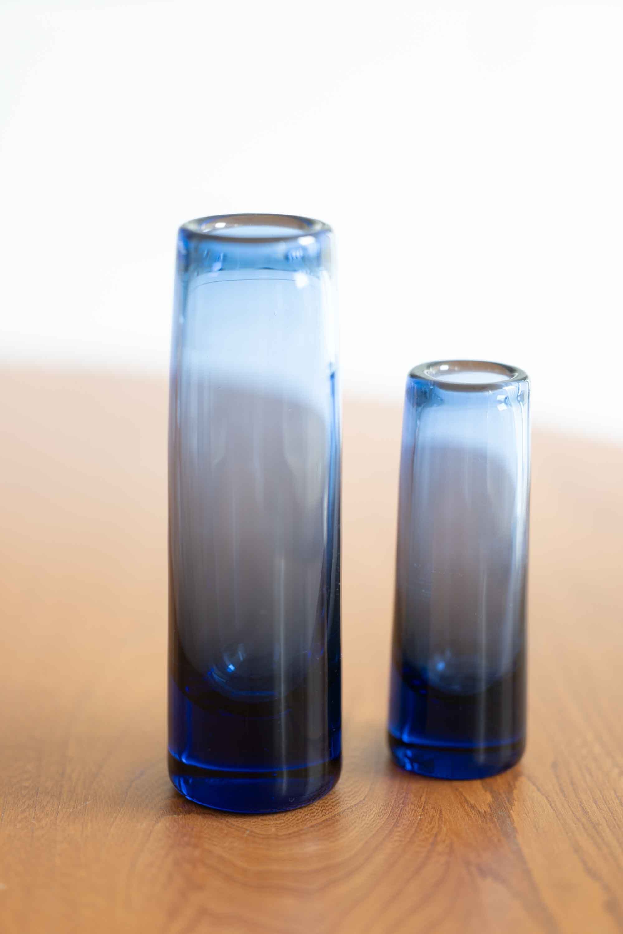 ホルムガード　（HOLMEGAARD ）社　花瓶　ブルー大　Per Lutken ペア・ルトゥキン　デザイン　Per Lutken ペア・ルトゥキンのサイン有り