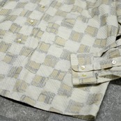 pattern rayon shirt beige