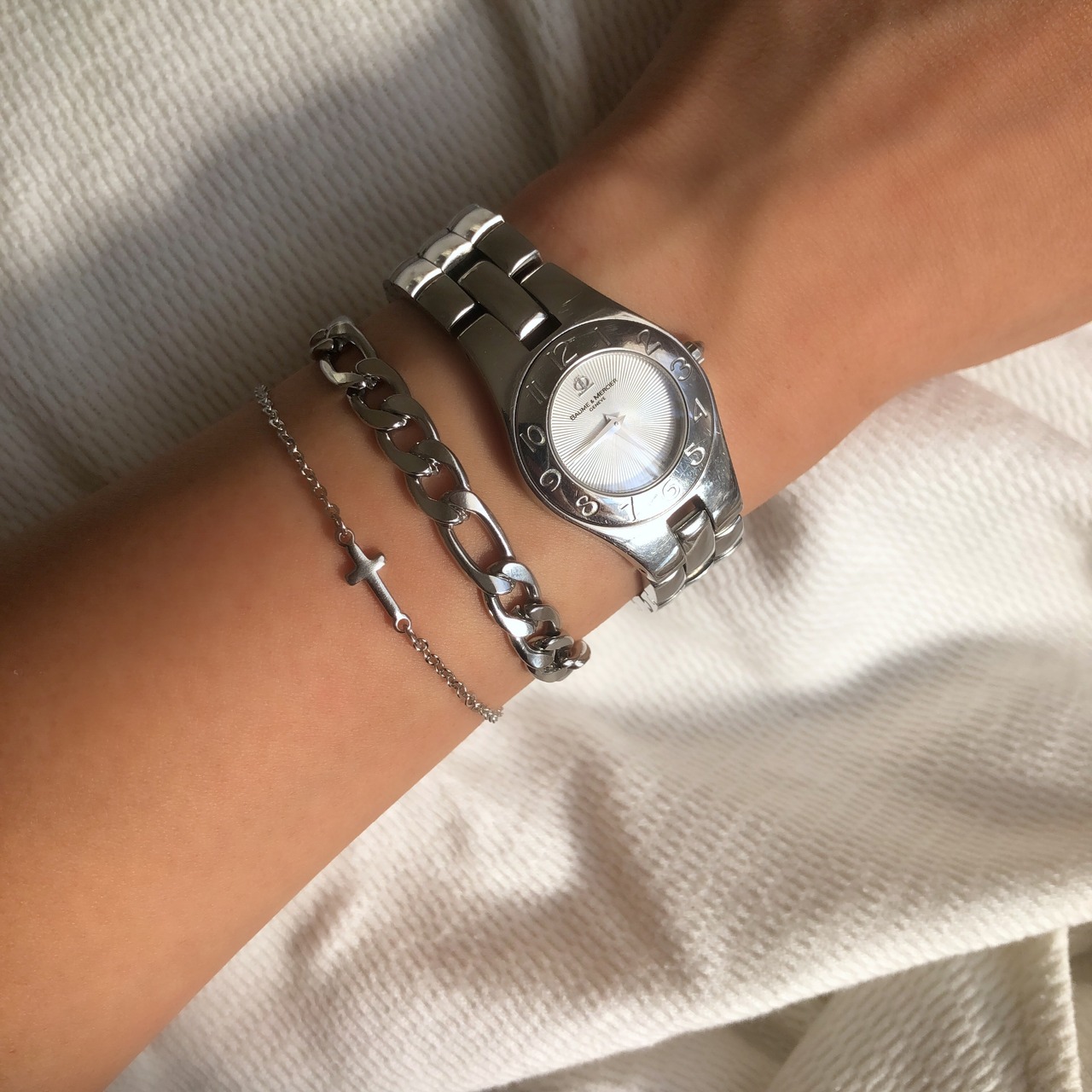 【全2色】クロスブレスレット［gold / silver］