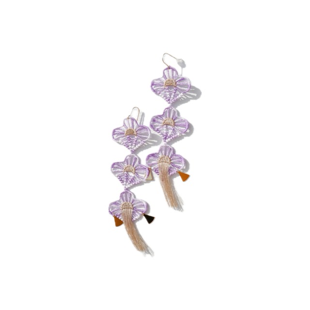 【BANSAN】Lucky Charm Pierce (薄紫) [spring accessories]