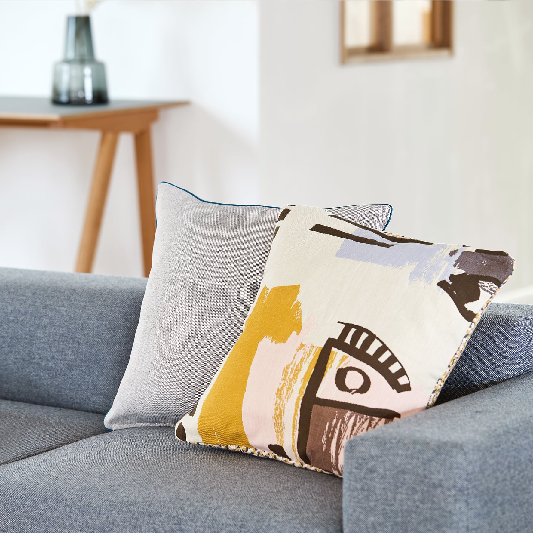 パイピング クッション カバー 