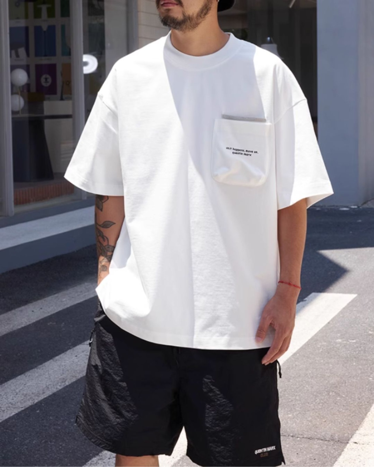 オーバーサイズクルーネックTシャツ　S0008