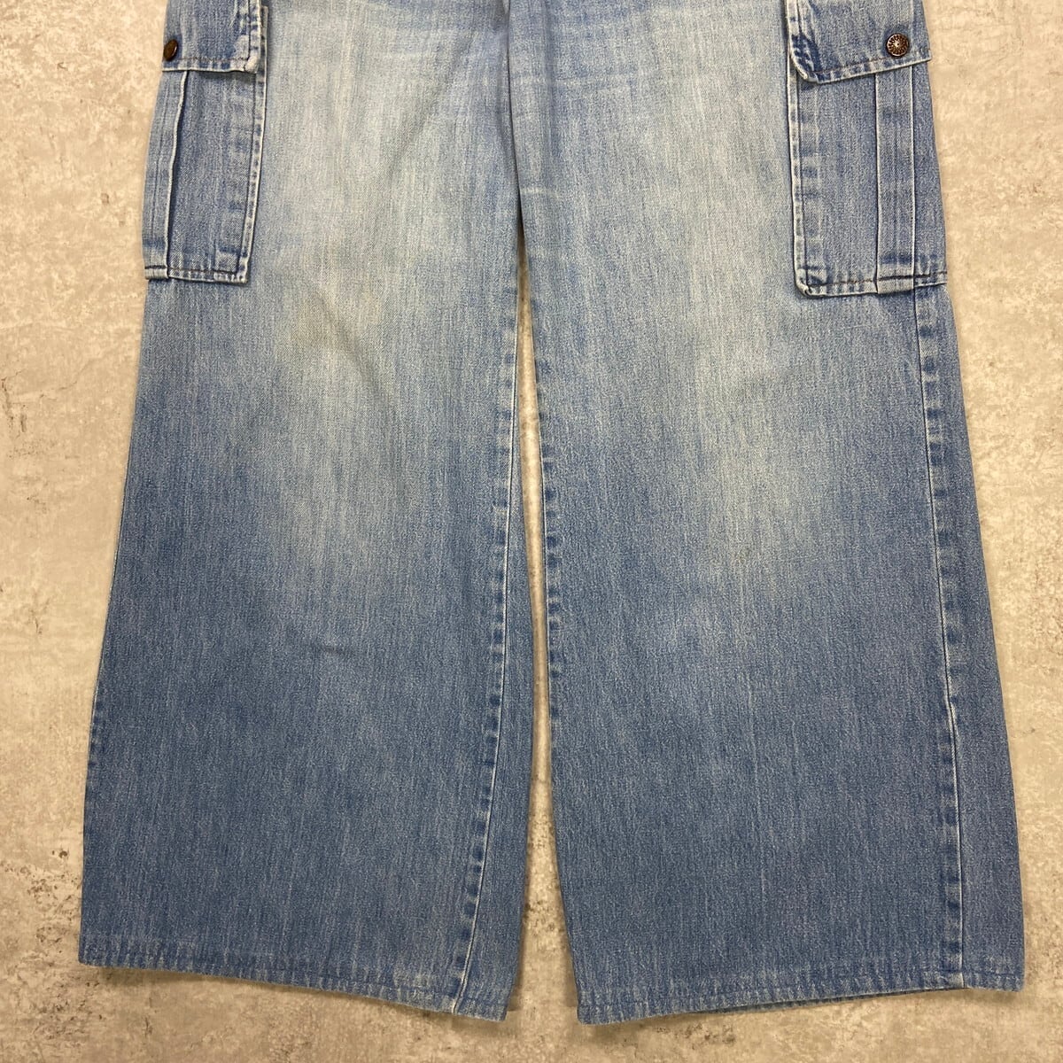 70年代 ストアブランド ワイドデニムカーゴパンツ メンズW31相当 古着