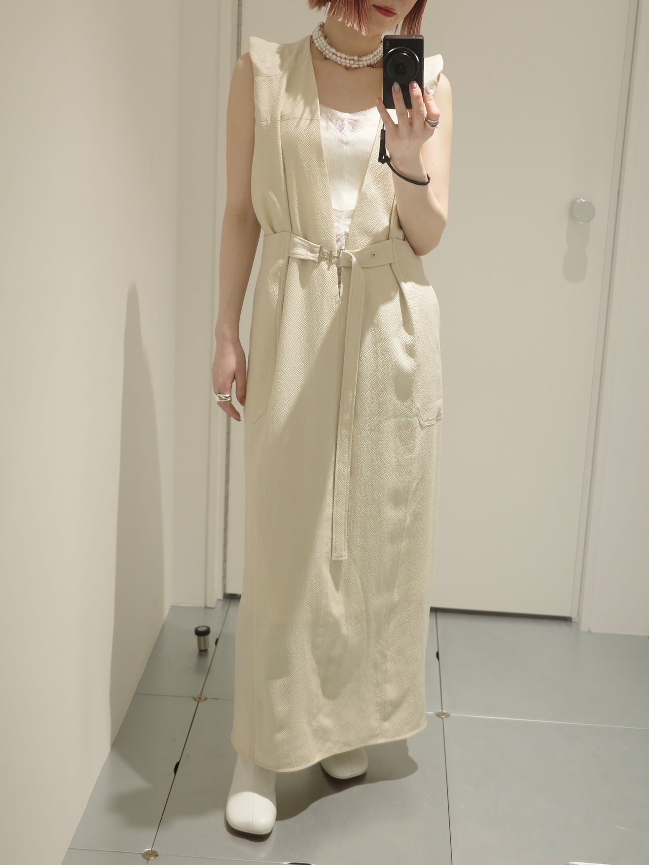 【26SS】PHOTOCOPIEU フォトコピュー / ベルテッドワンピース ノースリーブ / AALTO BELTED DRESS - 1