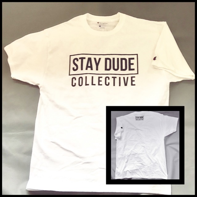 【STAY DUDE COLLECTIVE】Logo SS Tee (WHITE)