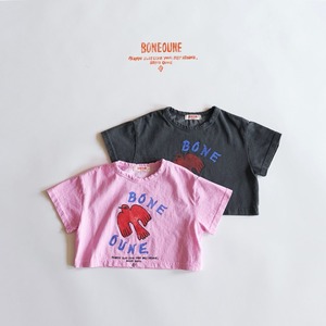 «sold out»«ジュニアサイズあり» Boneoune バードクロップドカットソー 3colors