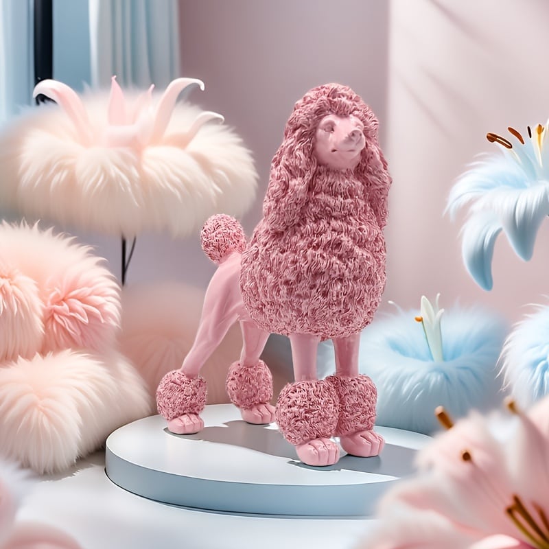 オブジェ プードル ピンク おしゃれ かわいい インテリア 置物