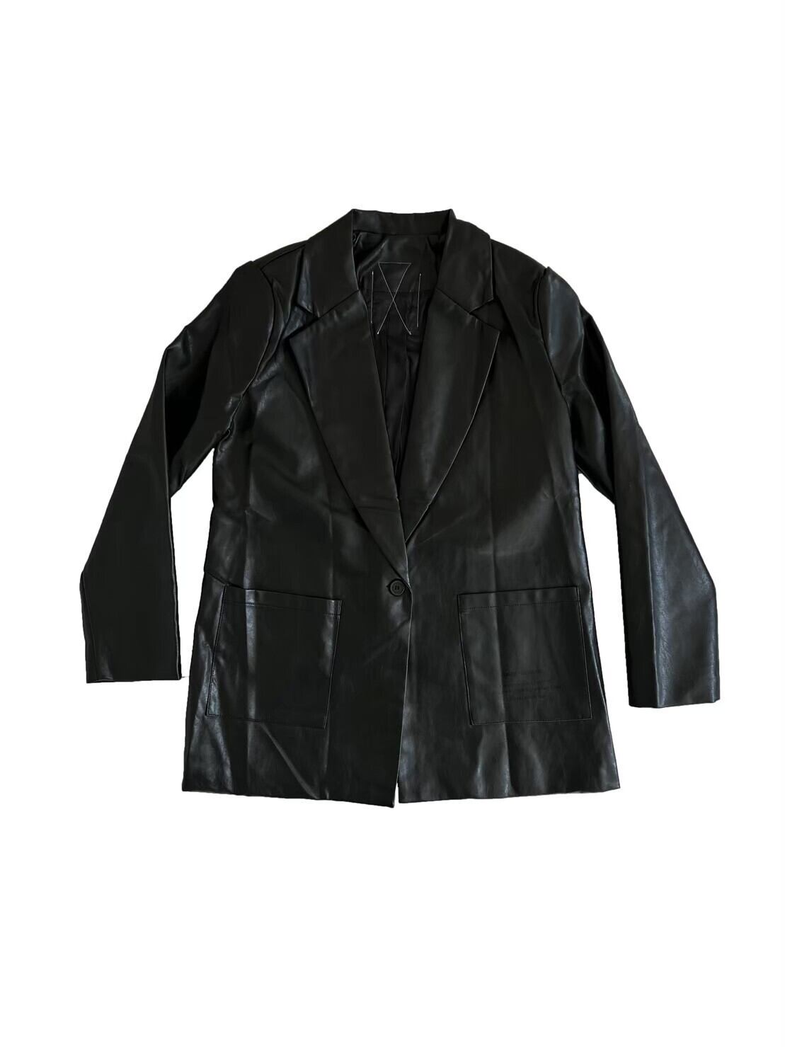 vegan leather big silhouette jacket | VAGUE VAN VREEZE