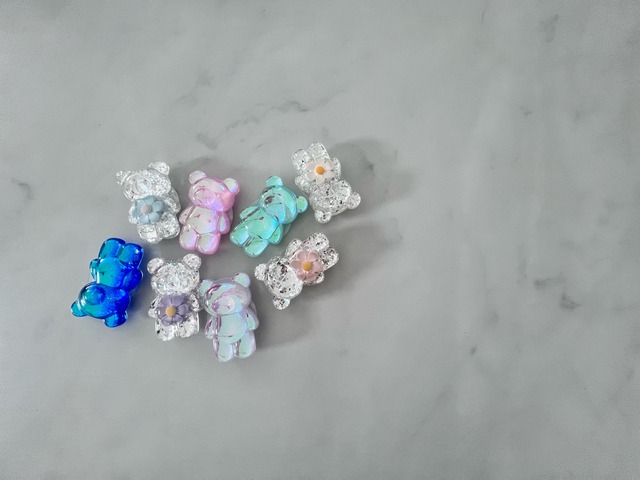 【 送料無料 】熊 スマホリング iPhone Android キラキラ スマホグリップ