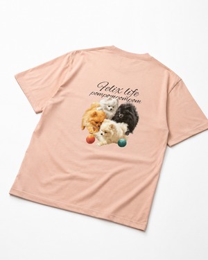 幸せの１ページ　ポメラニアン　Dry Heavy Weight T-shirt