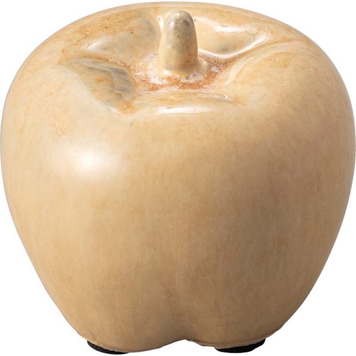 フルーツオブジェ CLY-41 オブジェ リンゴ 小物 置物 インテリア雑貨 玄関 果物 陶器 つや アート おしゃれ コンパクト リビング かわいい コレクション リビング ショップ 店舗 ベージュ ブラック ホワイト