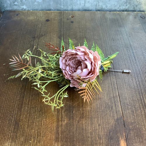 模造バラと植物のハットピン　HP011