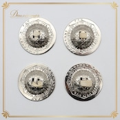 ベリーダンス ジル フィンガーシンバル シルバー系 GAWHARET EL FAN 銀 ペア 両手 1組 ミニシンバル ダンサー 小物 小道具 模様 柄 ダンス用品 ダンス小物 練習 レッスン イベント ステージ