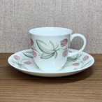 スージークーパー ワイルドストロベリー カップ＆ソーサー(デミサイズ) イギリス製 ヴィンテージ susie cooper C