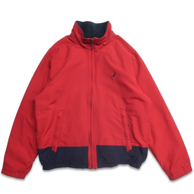 古着 ノーティカ NAUTICA リバーシブル ナイロンジャケット フリース