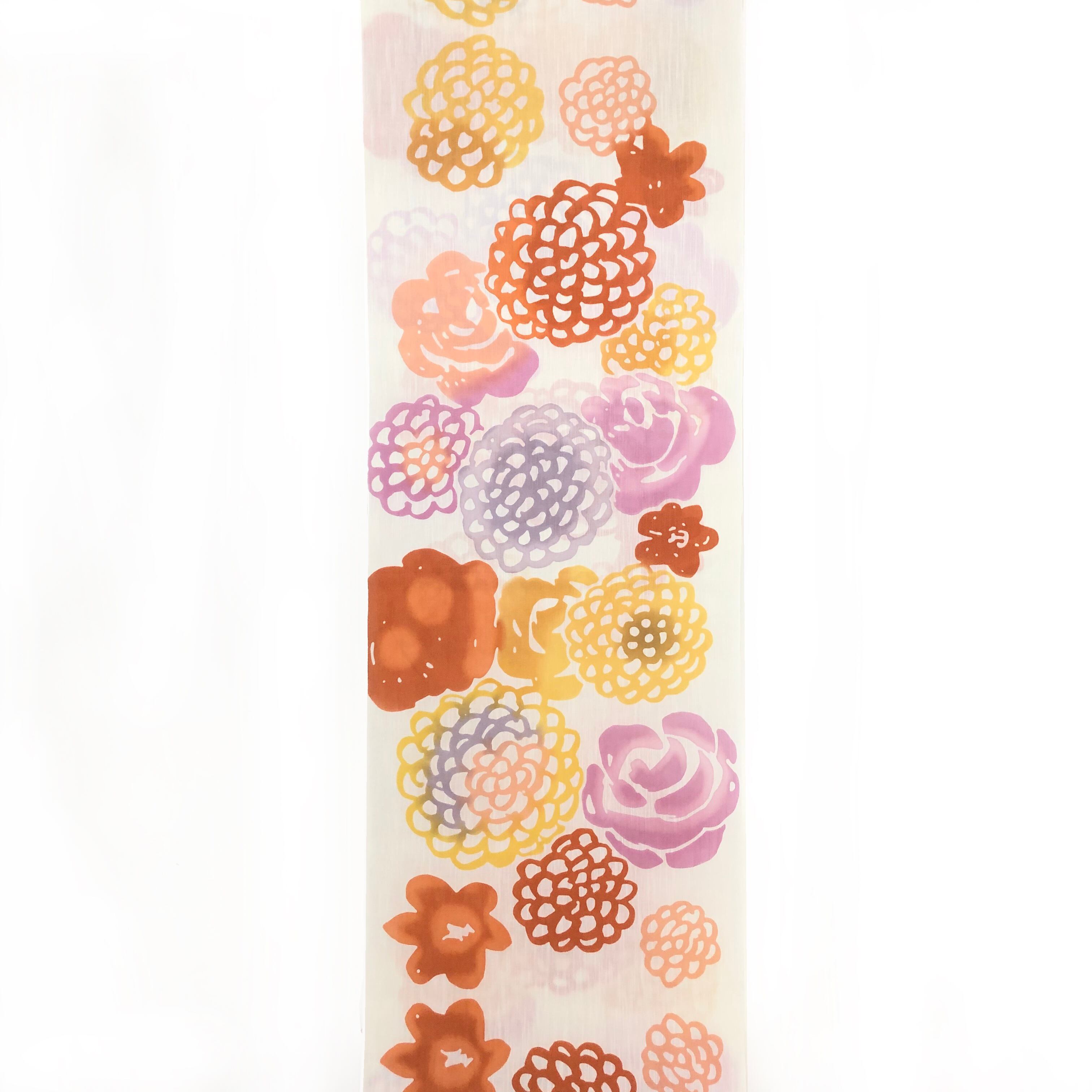 SALE☆浴衣反物◇ブランド『ツモリチサト』格子七宝の花◇着物◇反Y5-