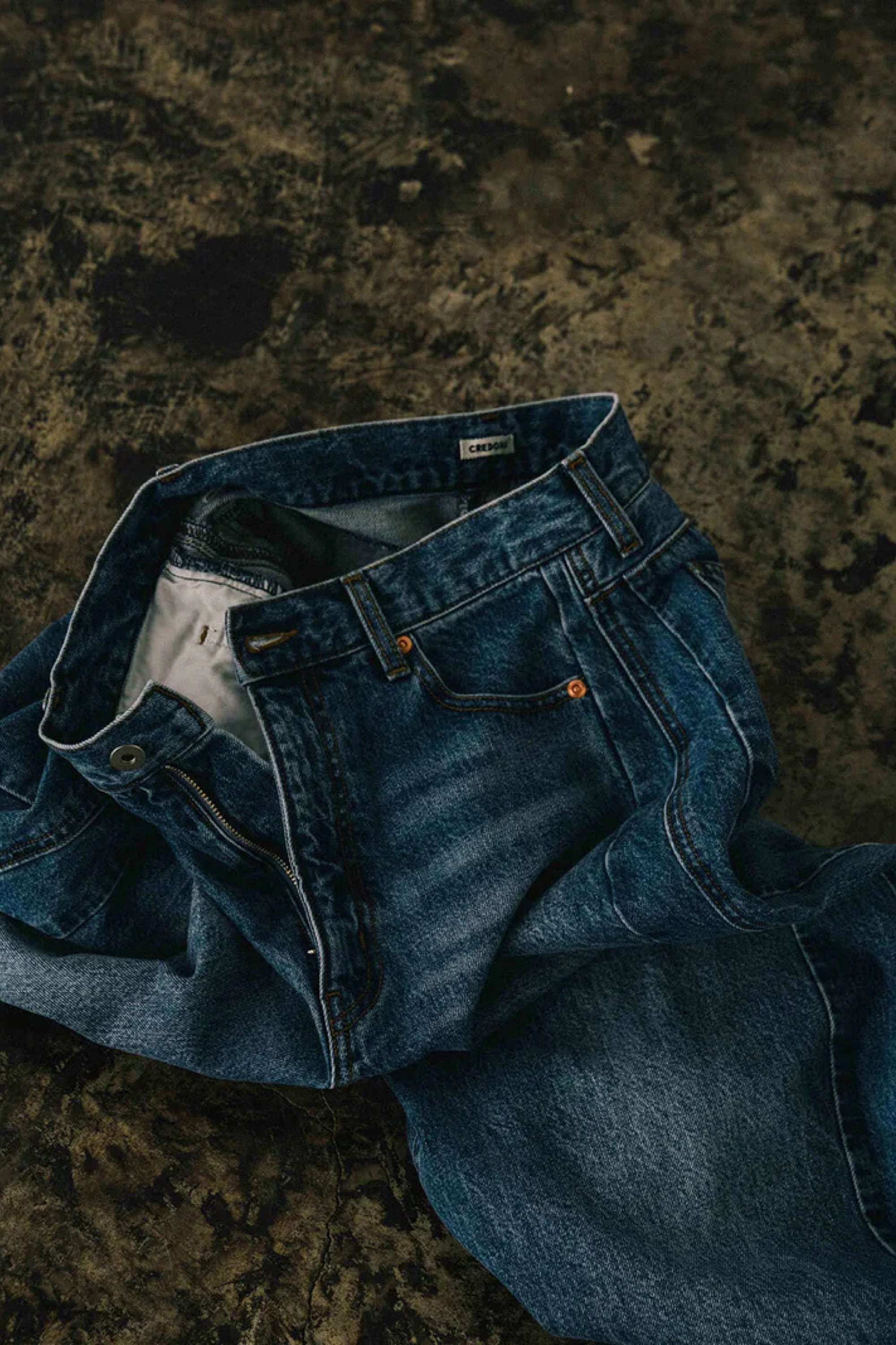 CREDONA WIDE BEETLE DENIM PANTS ワイドビートルデニムパンツ Blue