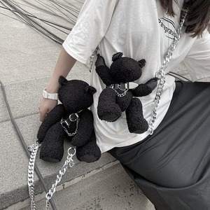 【予約】2size Black Bear Mini Chain Bag