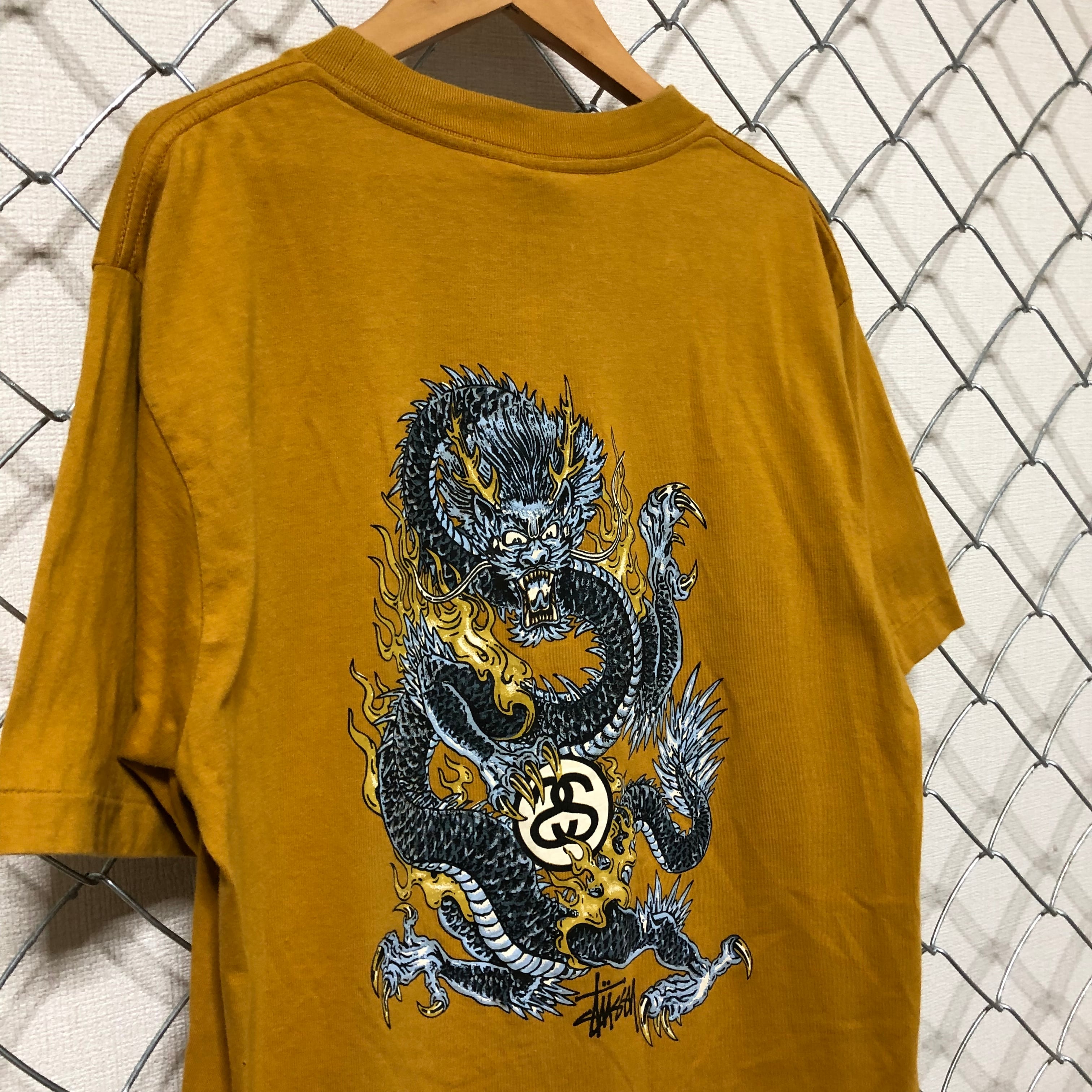 Stussy ステューシー クルーネックスウェット L ドラゴン 刺繍