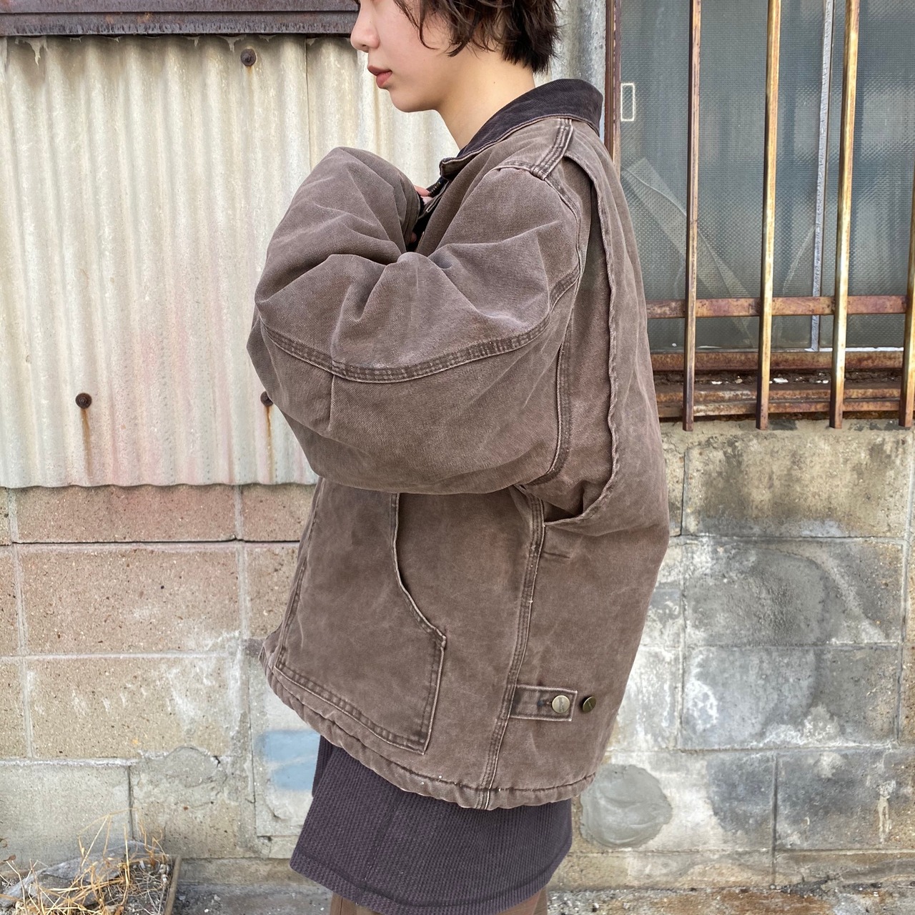 USA製 Carhartt カーハート ダック地 ワークジャケット キルティング 