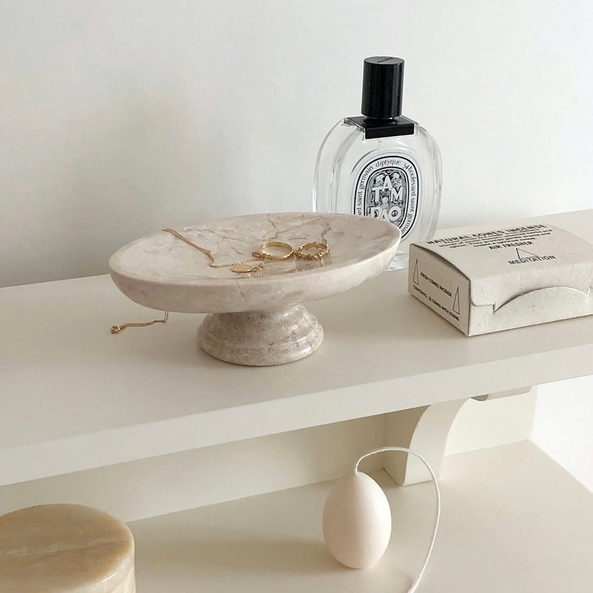 marble oval tray / マーブル オバール トレー アクセサリー オブジェ