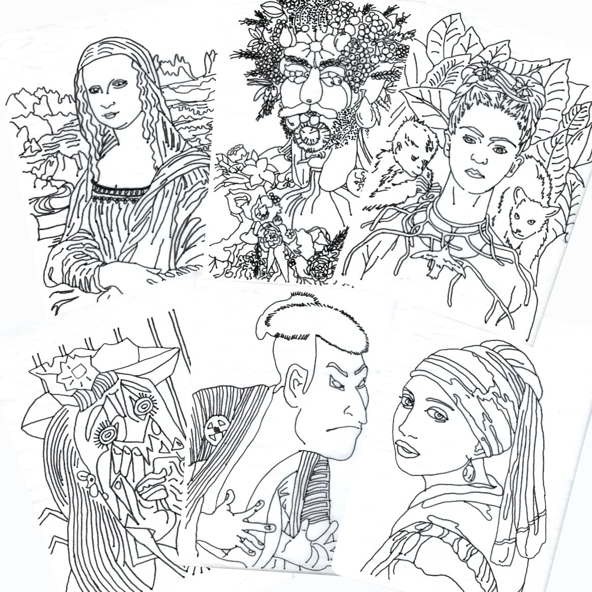 アートキット】ARTISTS PORTRAIT COLLAGE 世界の名画コラージュ