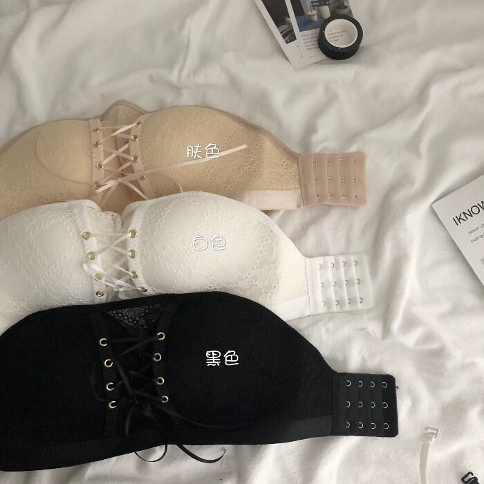 スチールリングのない下着の女性、夏の目に見えないストラップレス、集められた滑り止めトップサポートチューブトップ、ラップされたブラ、小さなブラ、春 1号婦人90312787926