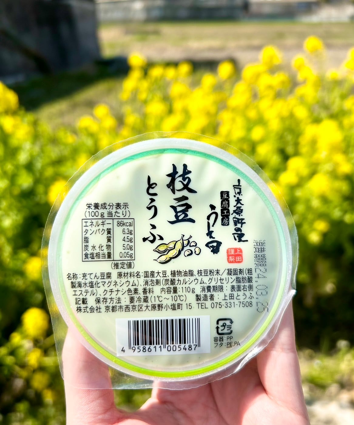枝豆とうふ (110g) | 豆腐の取り寄せ・通販は京都 上田とうふが