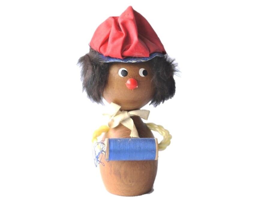 ヴィンテージ北欧 糸巻人形 キャスケットの少年