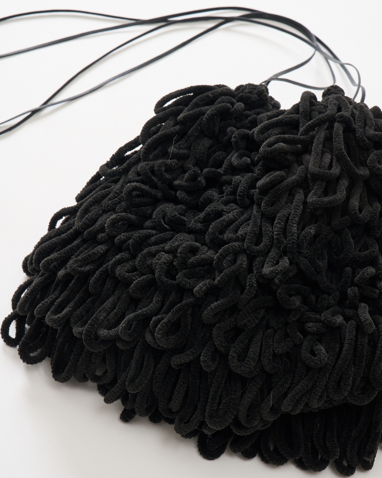 Thick Velvet Loop Monster Mini Bag Hand Knit