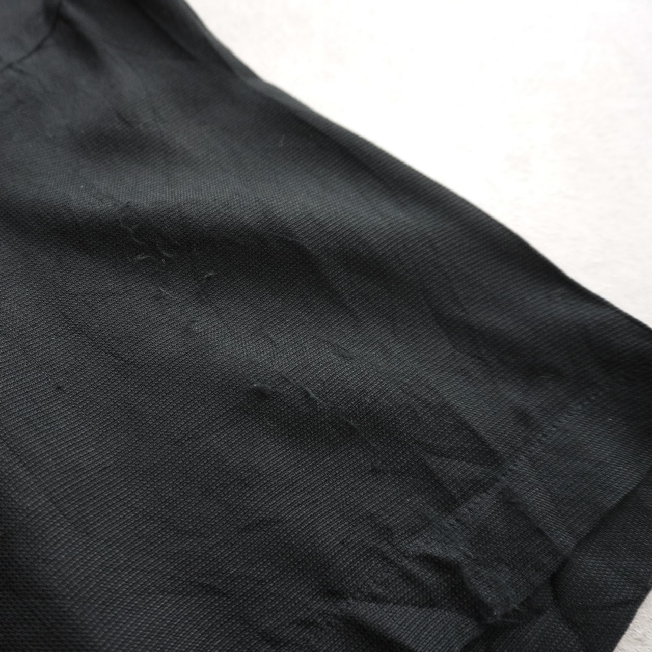 90s PERRY ELLIS Silk S/S shirt black [L] 古着 - 7