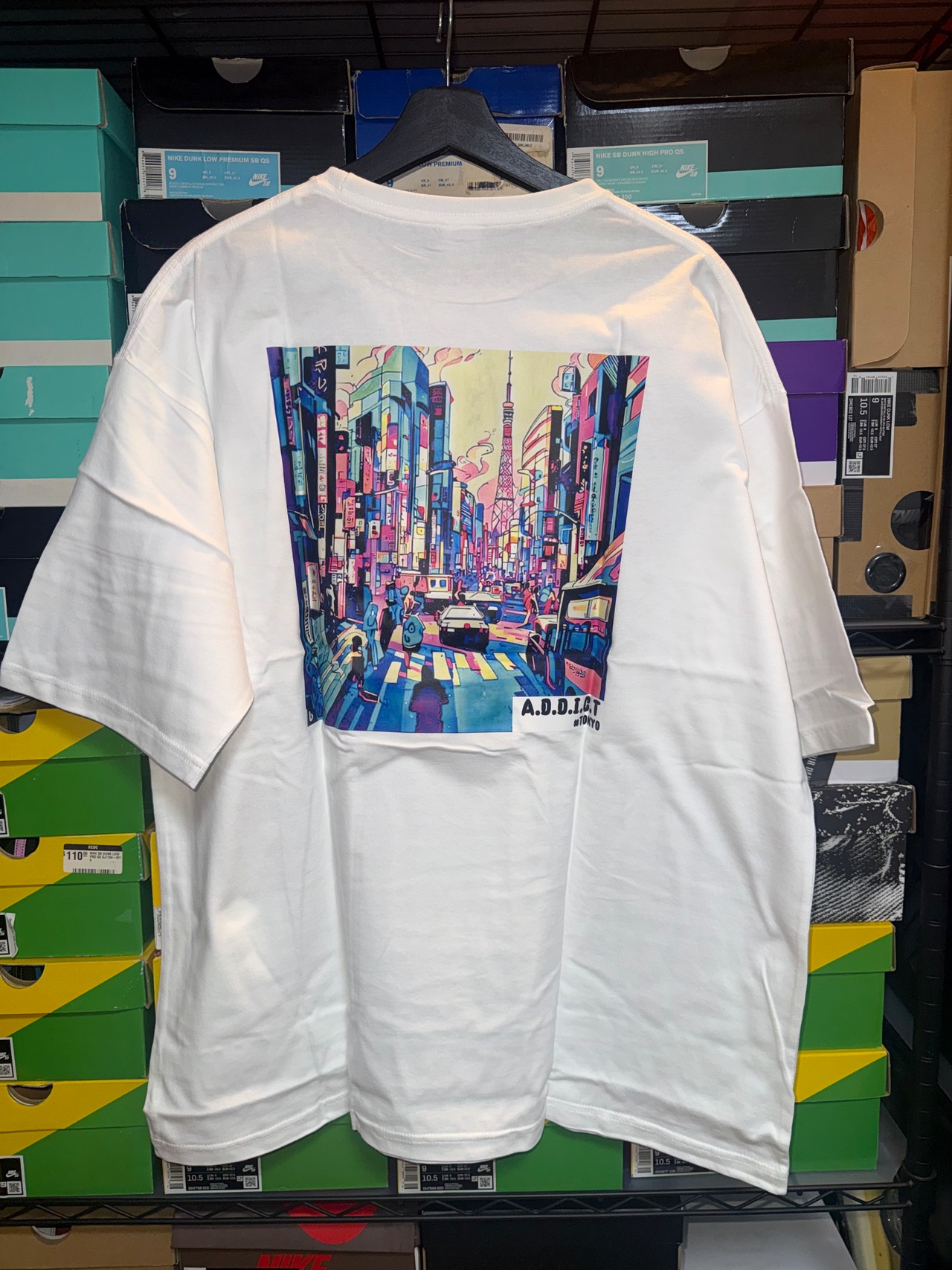 【SAMPLE】A.D.D.I.C.T Tokyo Tee White【XLarge】