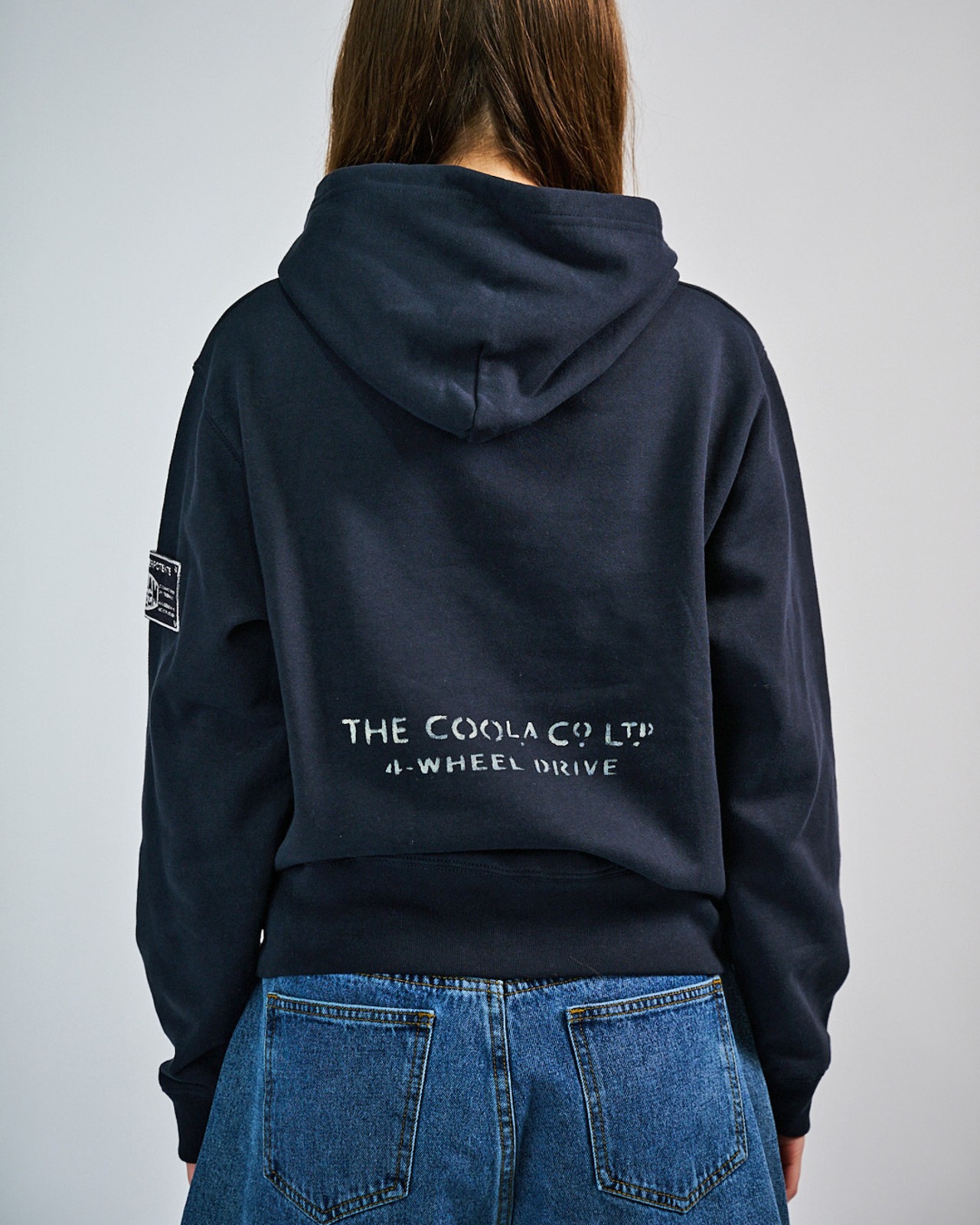 ダブルDOGロゴプリントベーシックフーディー (GRAY)　CQ-49073