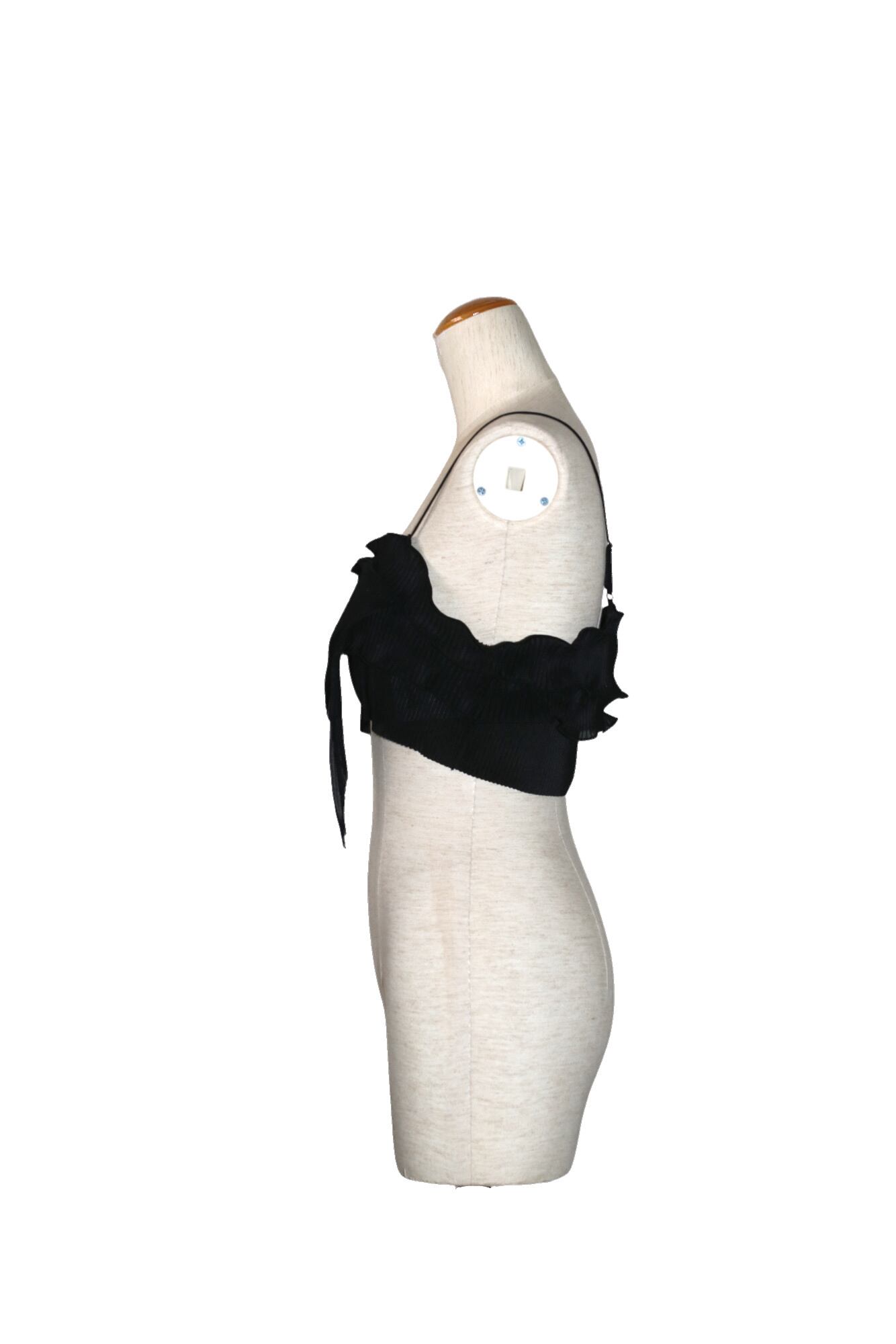TDX5A-CMI kotohayokozawaビスチェ 26SS】kotohayokozawa RIPPLE SHEER CAMISOLE (BLACK) TDX6S-CMI02