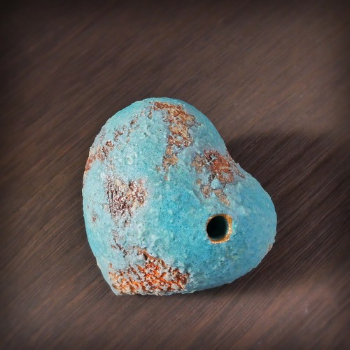 ハートの花入れ wild turquoise  no.1