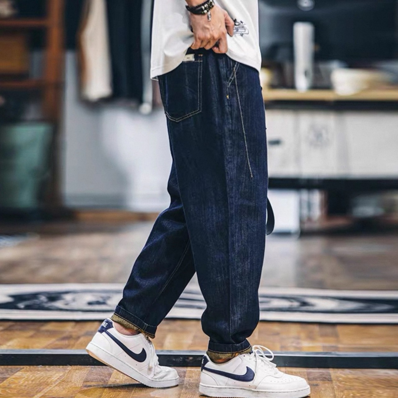 Straight leg denim pants 1290 - 1