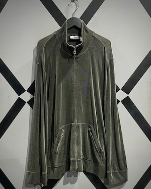 【X VINTAGE】“CHICO'S”Shiny Khaki Color Loose Track Jacket
