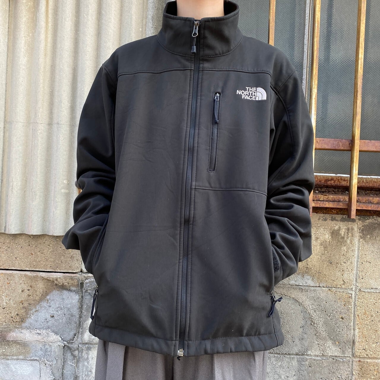 THE NORTH FACE ザ ノースフェイス ソフトシェル アウトドアジャケット メンズS 古着 ブラック 黒 フリースライナー  【アウトドアジャケット】【CS2301-40】【AN20】 | cave 古着屋【公式】古着通販サイト