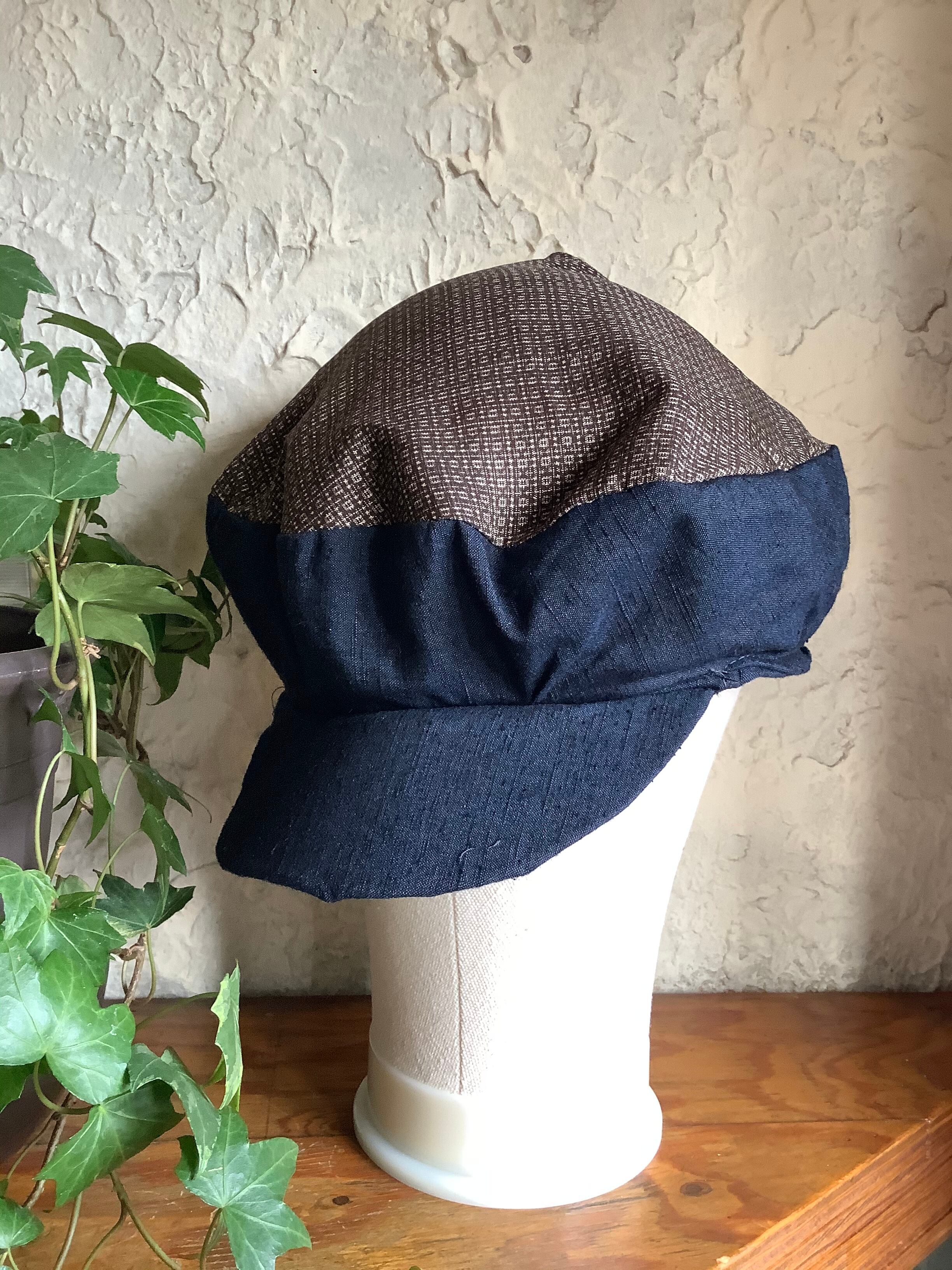 絹紬のキャスケット 21BC023